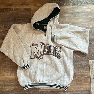 Vintage marines quarter zip sweatshirt